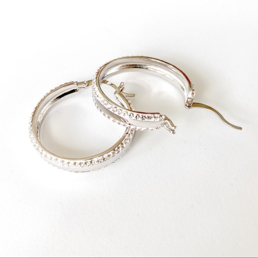 Devin Rose double sided 30mm round hoop earrings